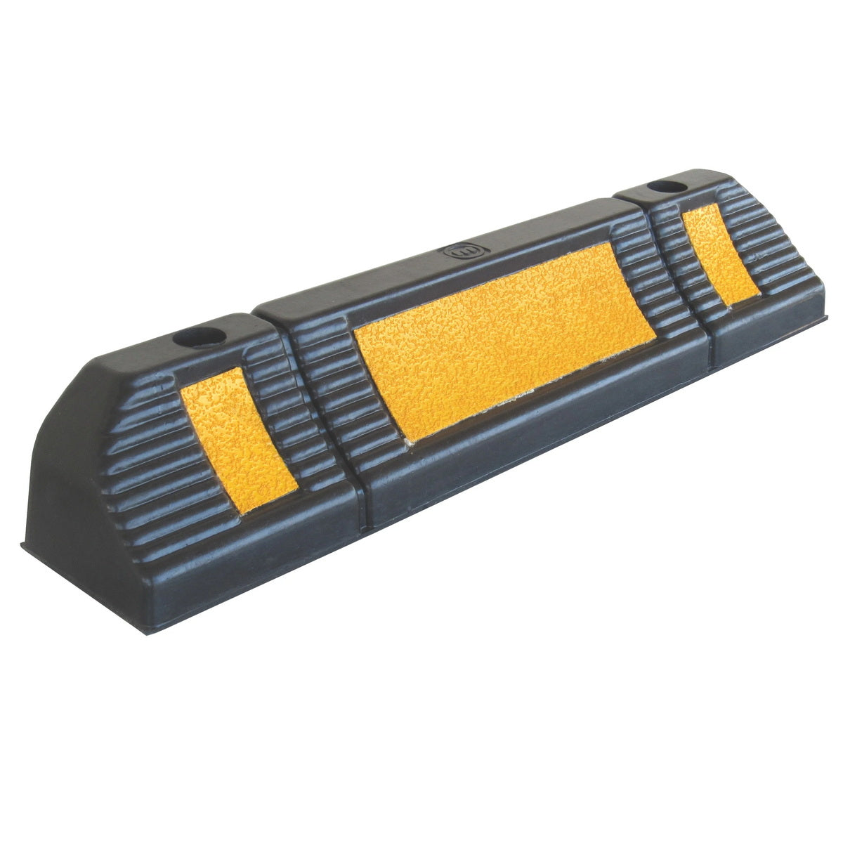 Στοπ Τροχού Μονό Ενισχυμένο Μασίφ Οβάλ Με Αντανακλαστικό 600mm x 120mm x 100mm