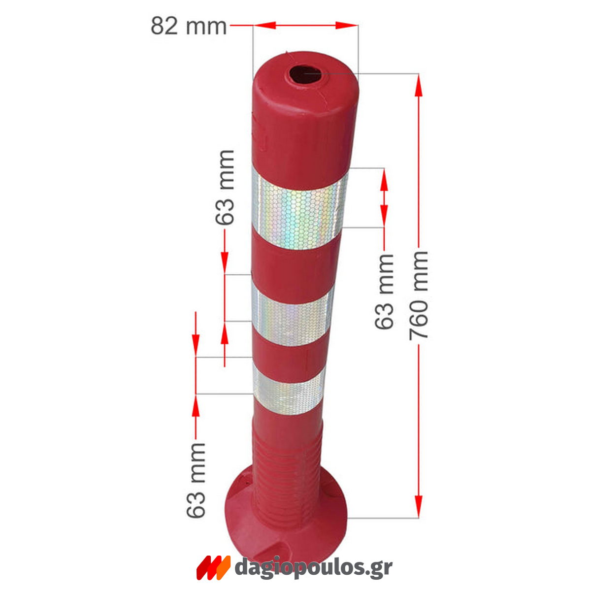 Εύκαμπτο Κολωνάκι PU Πολυουρεθάνης Απλό 75cm