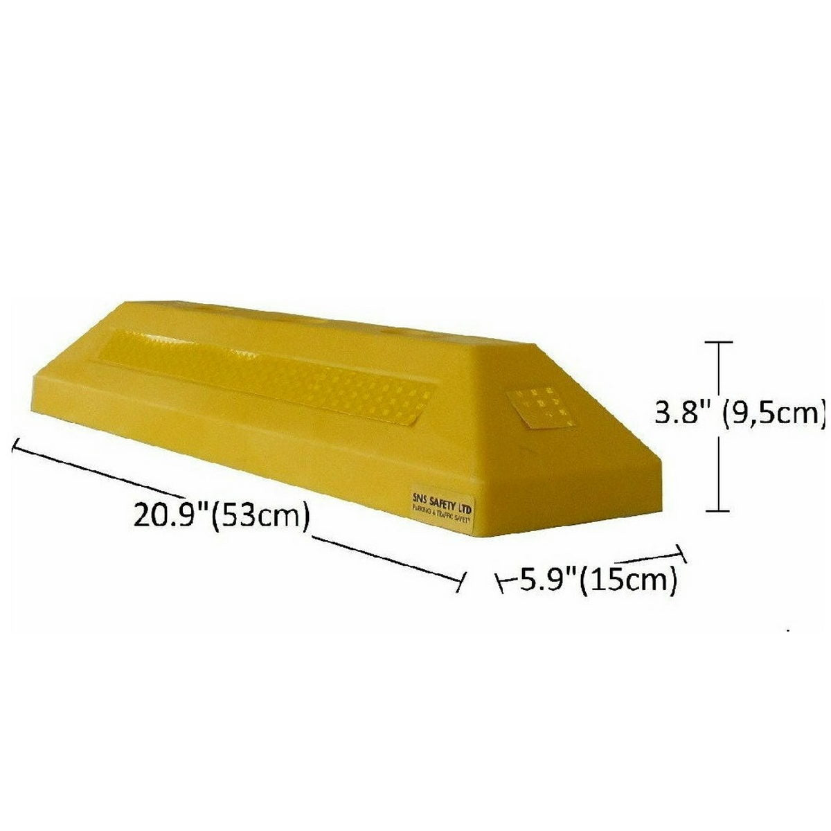 Στοπ Τροχού Μονό Πλαστικό ΚΙΤΡΙΝΟ 56cm