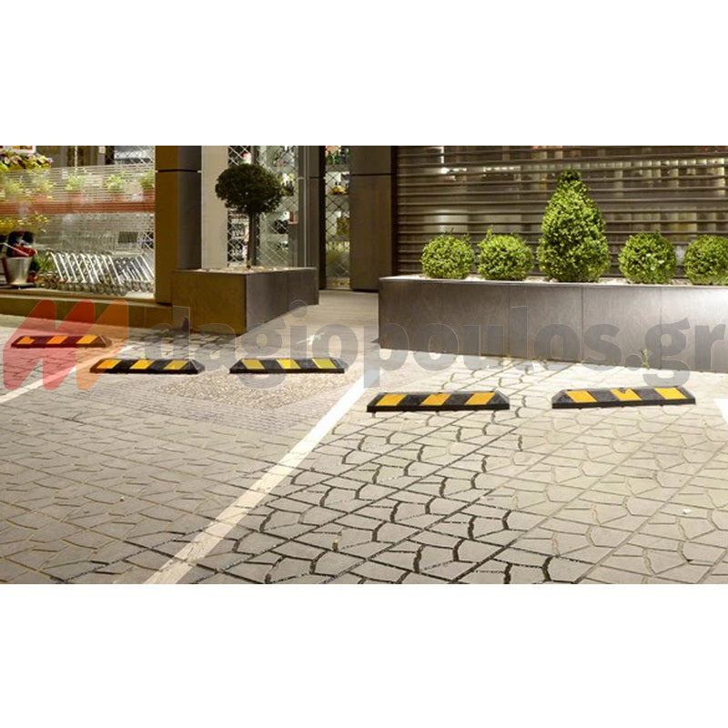 Στοπ Τροχού Μονό Ενισχυμένο Μασίφ Με Αντανακλαστικό 550mm x 150mm x 100mm