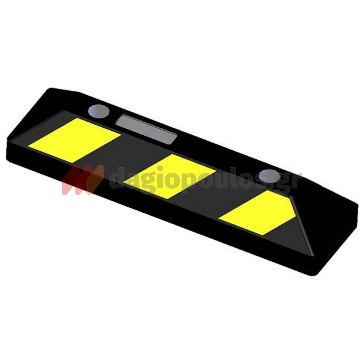 Στοπ Τροχού Μονό Ενισχυμένο Μασίφ Με Αντανακλαστικό 550mm x 150mm x 100mm