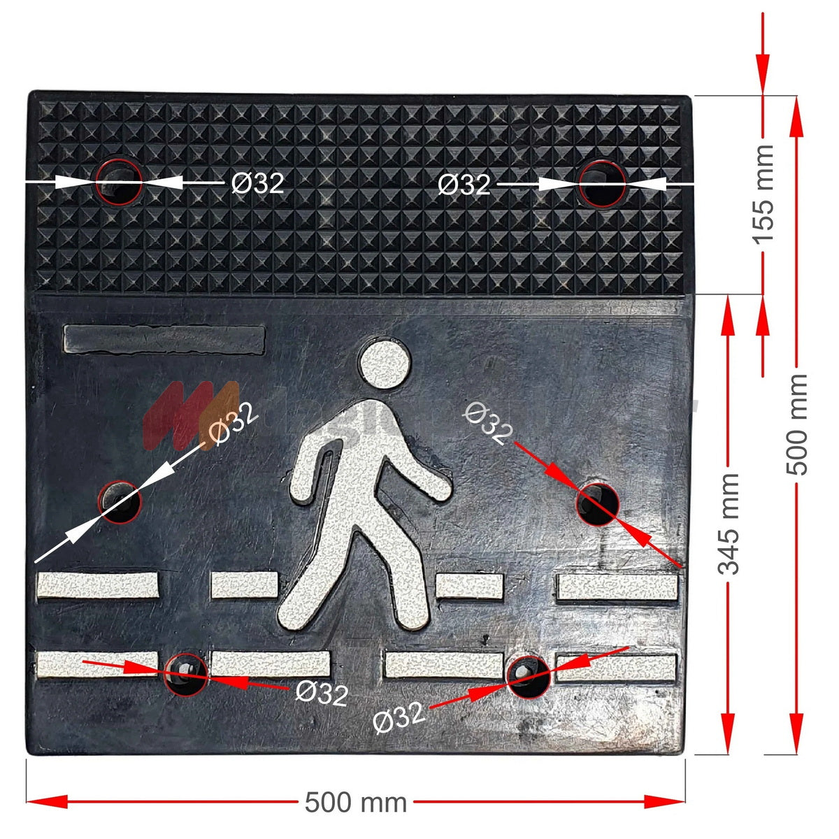Ράμπα Πεζοδρομίου Μεσαία 50cm x 50cm x 7cm