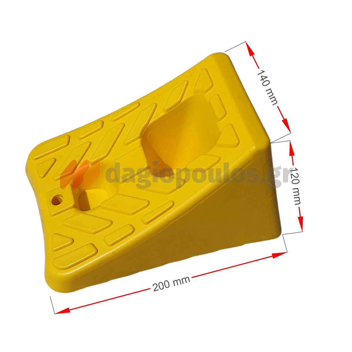 Σφήνα Τροχού Ενισχυμένη Πλαστική 200mm x 140mm x 120mm