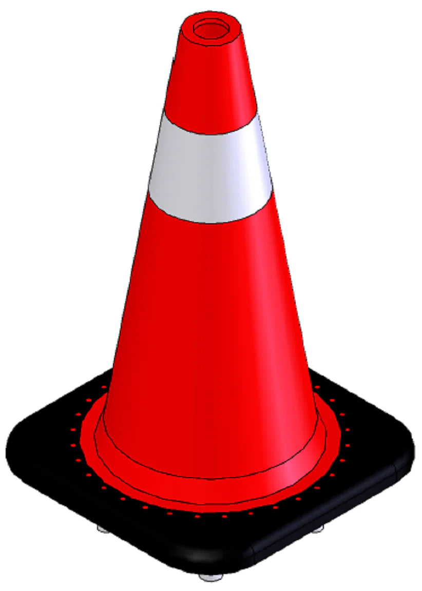 Κώνος Κυκλοφορίας Ελαστικός PVC 45cm