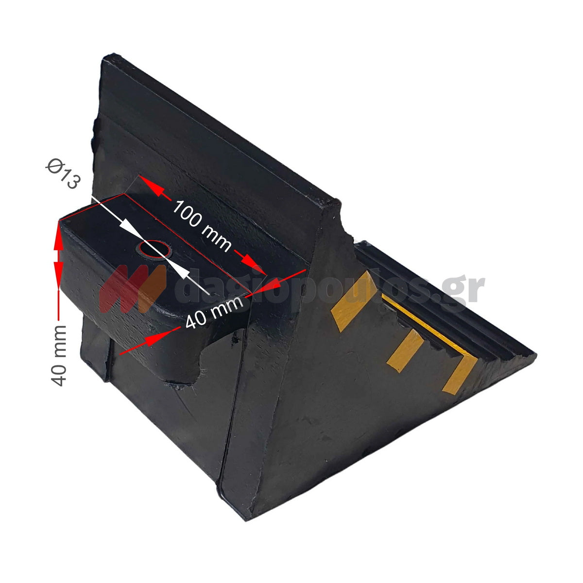 Σφήνα Τροχού Ενισχυμένη Ελαστική 290mm x 190mm x 160mm