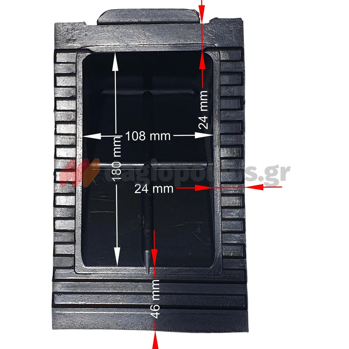 Σφήνα Τροχού Ενισχυμένη Ελαστική 290mm x 190mm x 160mm