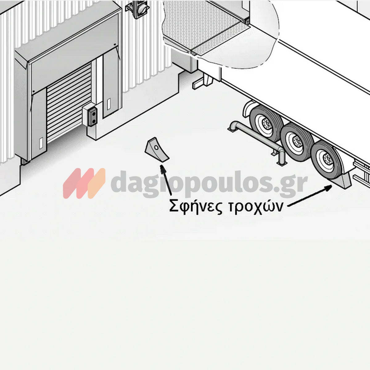 Σφήνα Τροχού Ενισχυμένη Ελαστική 290mm x 190mm x 160mm