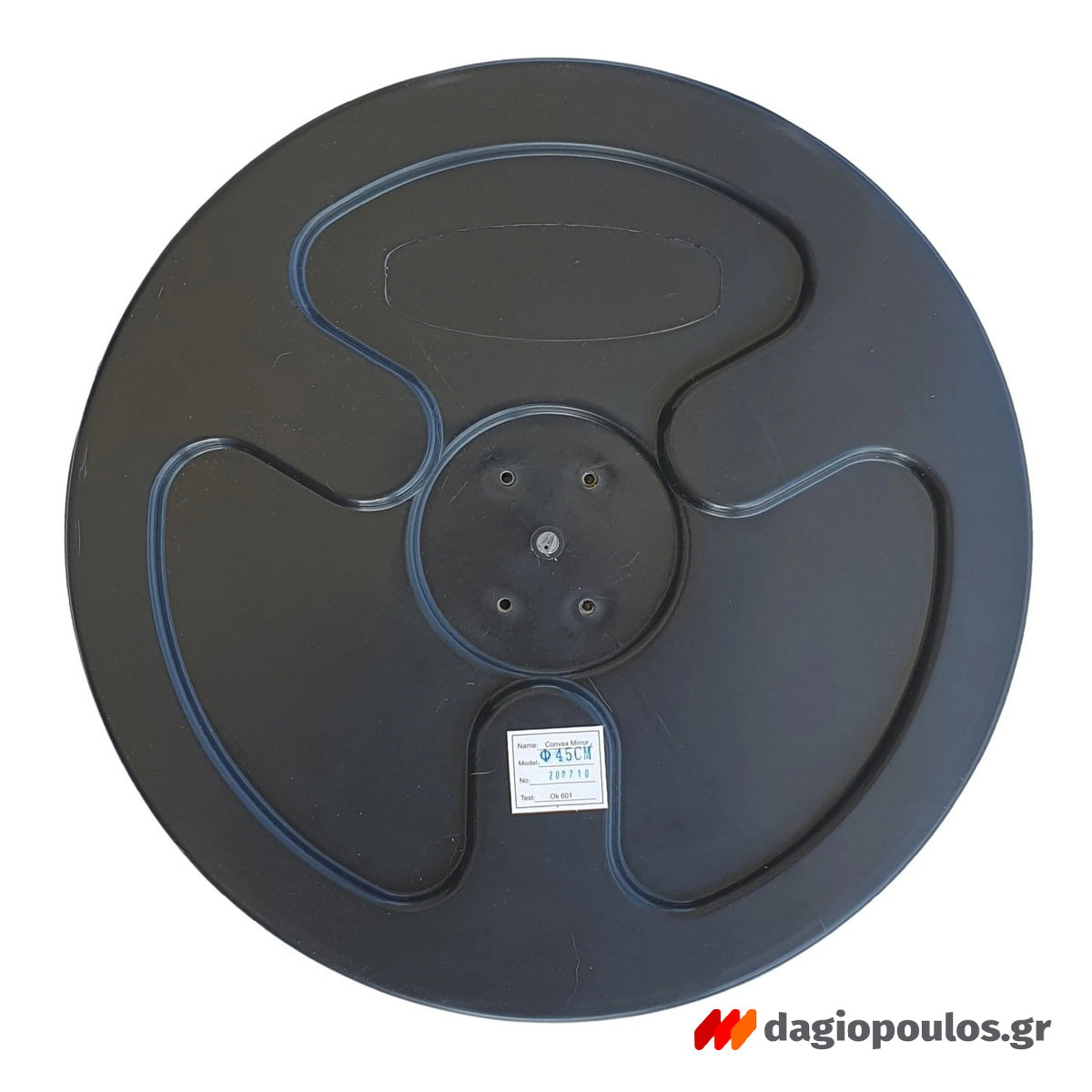 Καθρέφτης Ασφαλείας - Ελέγχου Πολυκαρβονικός Με Γείσο 45cm Μαύρος