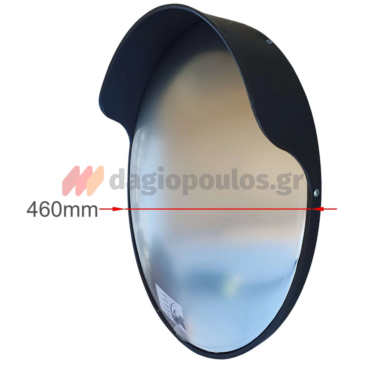 Καθρέφτης Ασφαλείας - Ελέγχου Πολυκαρβονικός Με Γείσο 45cm Μαύρος
