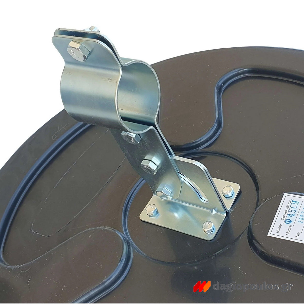 Καθρέφτης Ασφαλείας - Ελέγχου Πολυκαρβονικός Με Γείσο 45cm Μαύρος