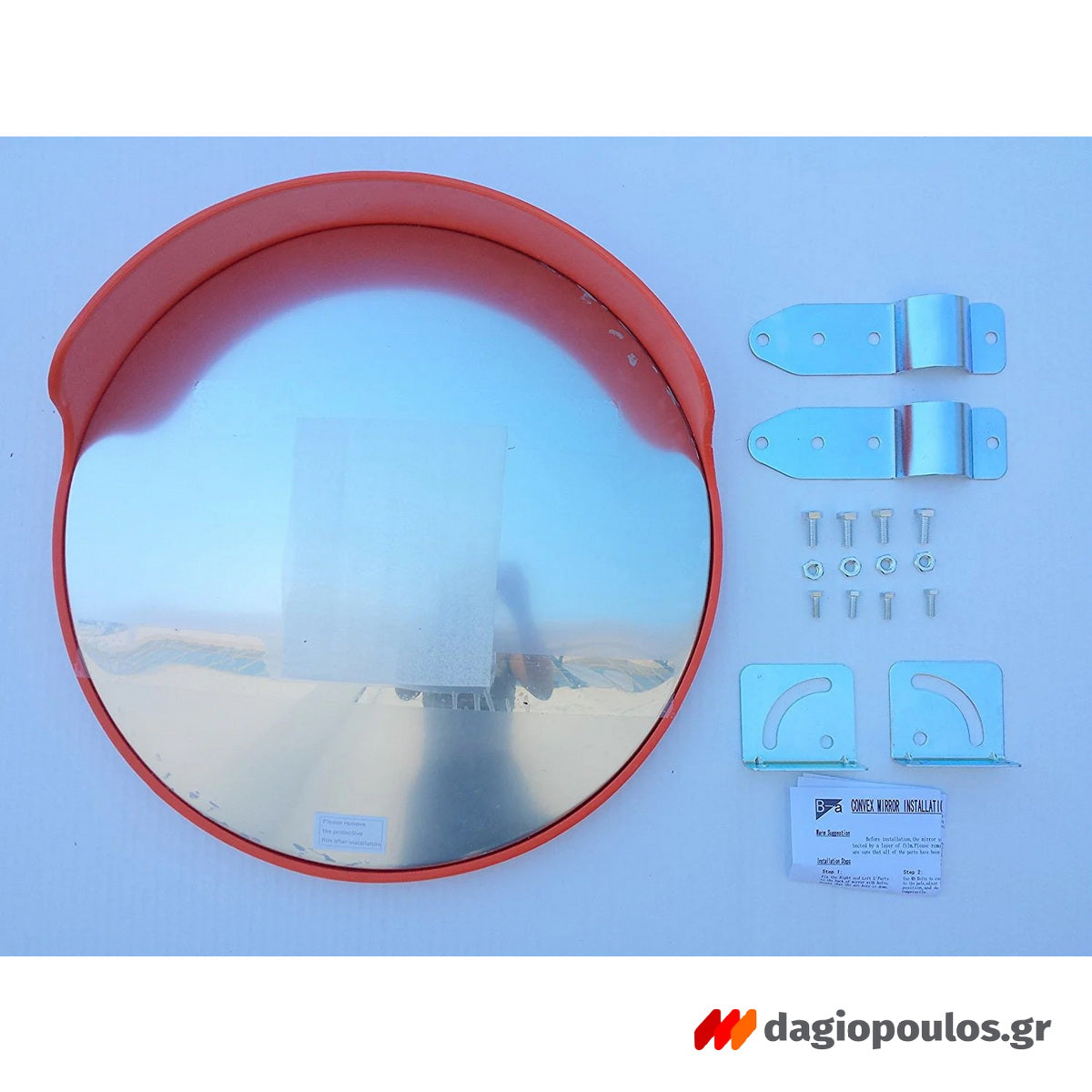 Καθρέφτης Ασφαλείας - Ελέγχου Πολυκαρβονικός Με Γείσο 45cm