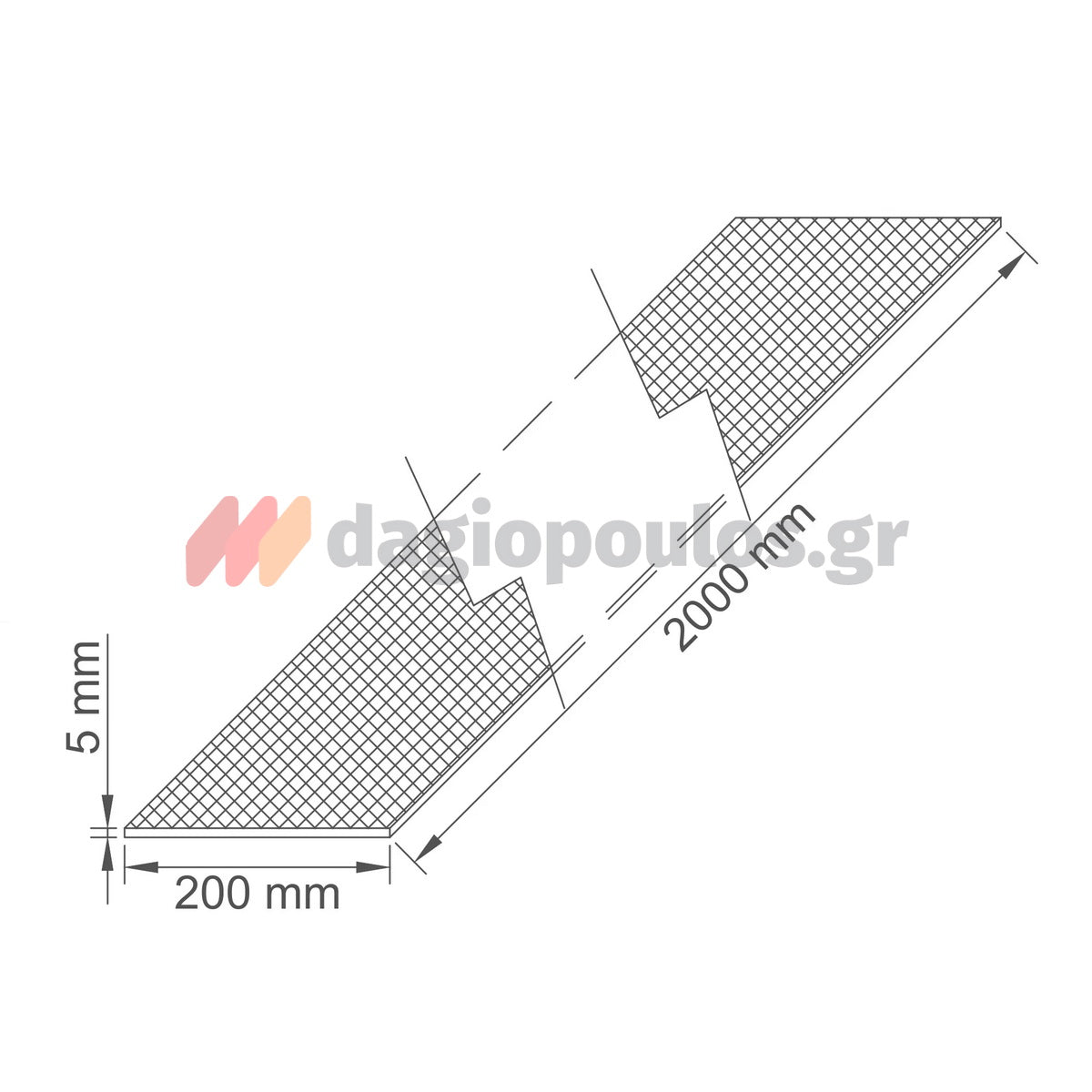 Αυτοκόλλητο Αφρώδες Προστατευτικό 2000mm x 200mm x 5mm ΜΑΥΡΟ