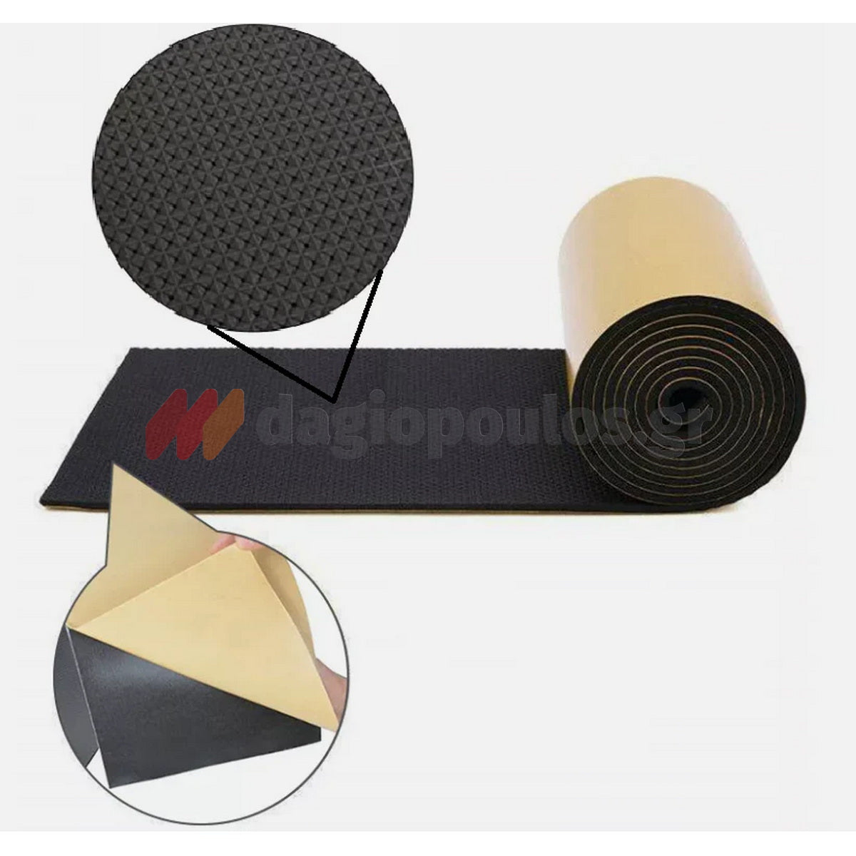 Αυτοκόλλητο Αφρώδες Προστατευτικό 2000mm x 200mm x 5mm ΜΑΥΡΟ