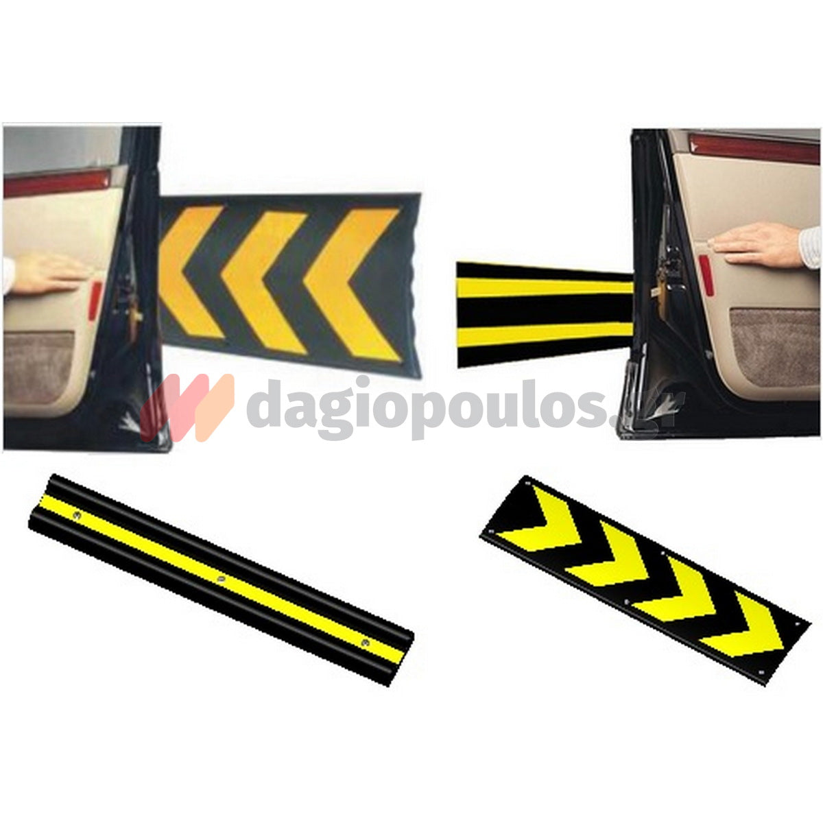 Λάστιχο Προστασίας Επιτοίχιο 1000mm x 160mm x 50mm ΚΙΤΡΙΝΟ/ΜΑΥΡΟ