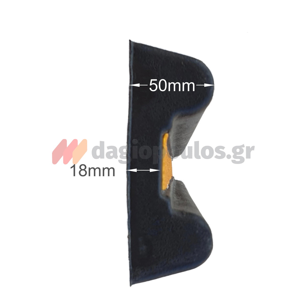 Λάστιχο Προστασίας Επιτοίχιο 1000mm x 160mm x 50mm ΚΙΤΡΙΝΟ/ΜΑΥΡΟ