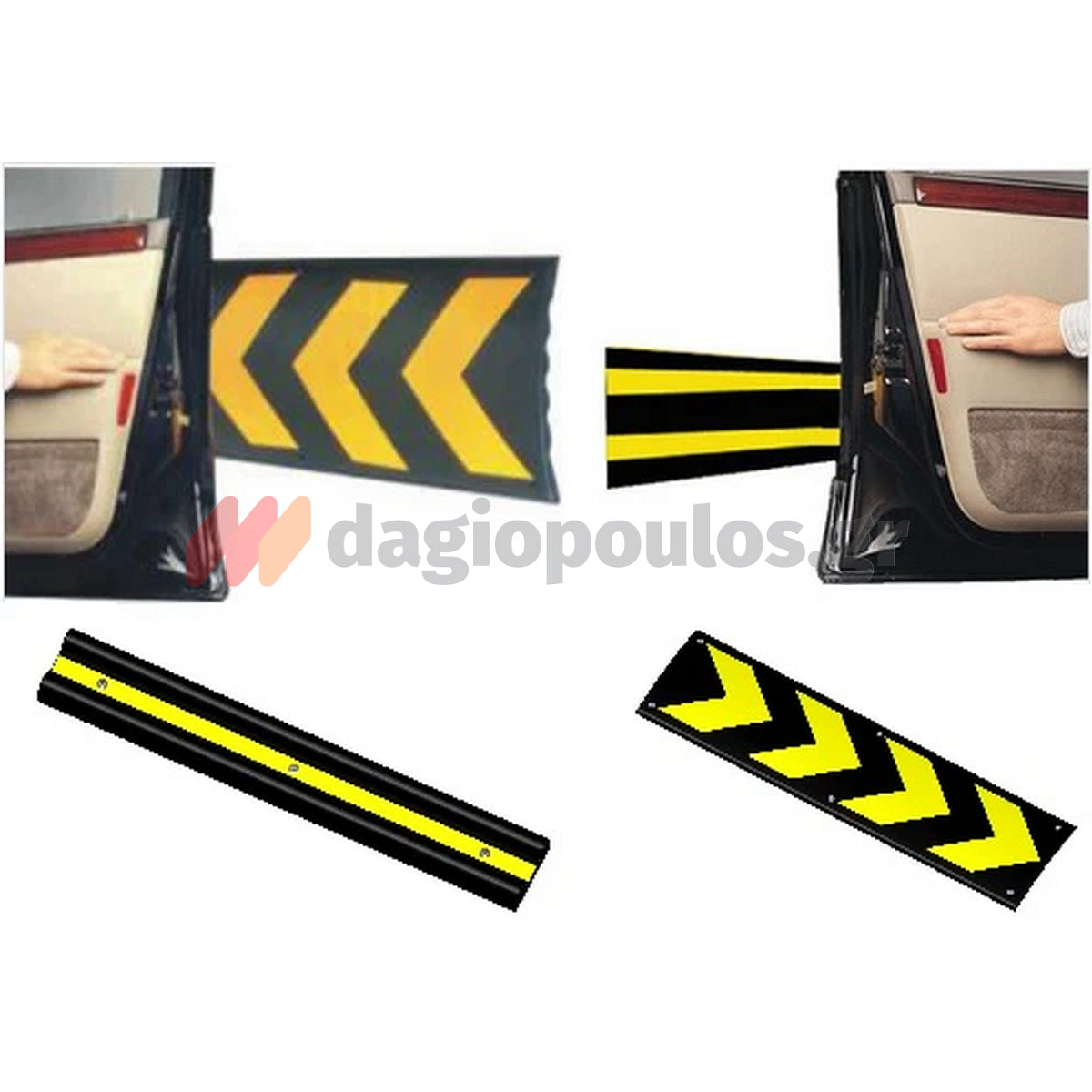 Λάστιχο Προστασίας Επιτοίχιο 800mm x 220mm x 10mm ΚΙΤΡΙΝΟ/ΜΑΥΡΟ