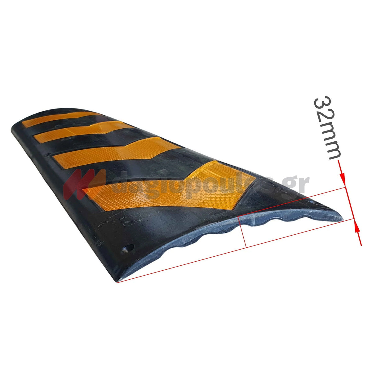 Λάστιχο Προστασίας Επιτοίχιο 800mm x 220mm x 10mm ΚΙΤΡΙΝΟ/ΜΑΥΡΟ