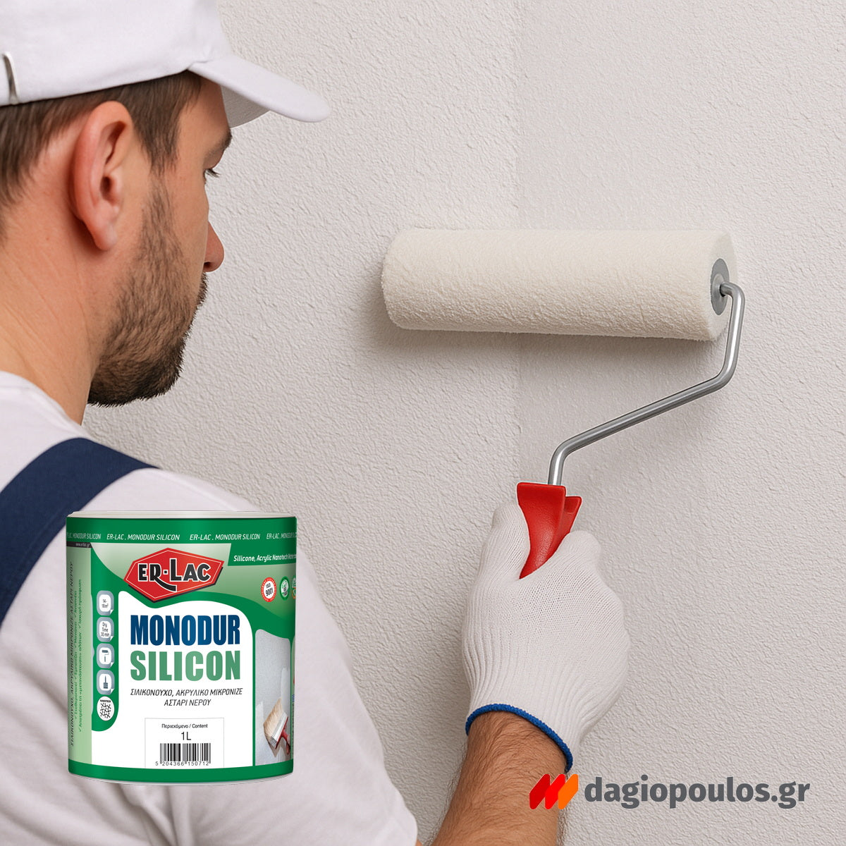 Erlac Monodur Silicon Αστάρι Σιλικονούχο Ακρυλικό Μικρονιζέ Αστάρι Τοιχοποιίας & Δομικών Νερού