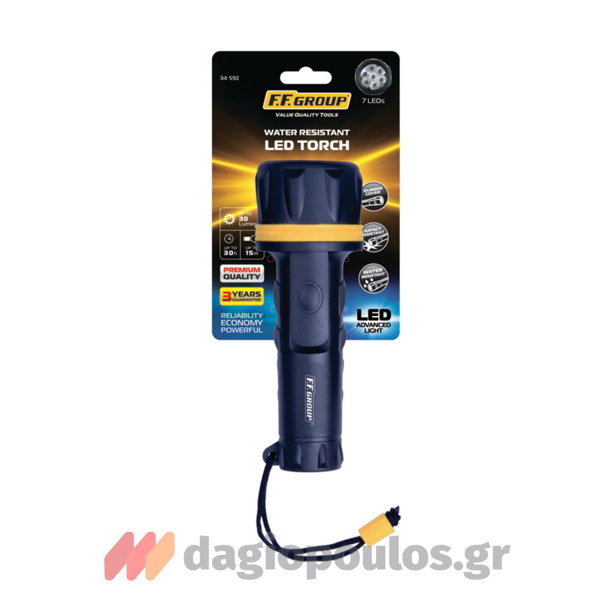 FF Group 34592 Φακός Χειρός 30 Lumens