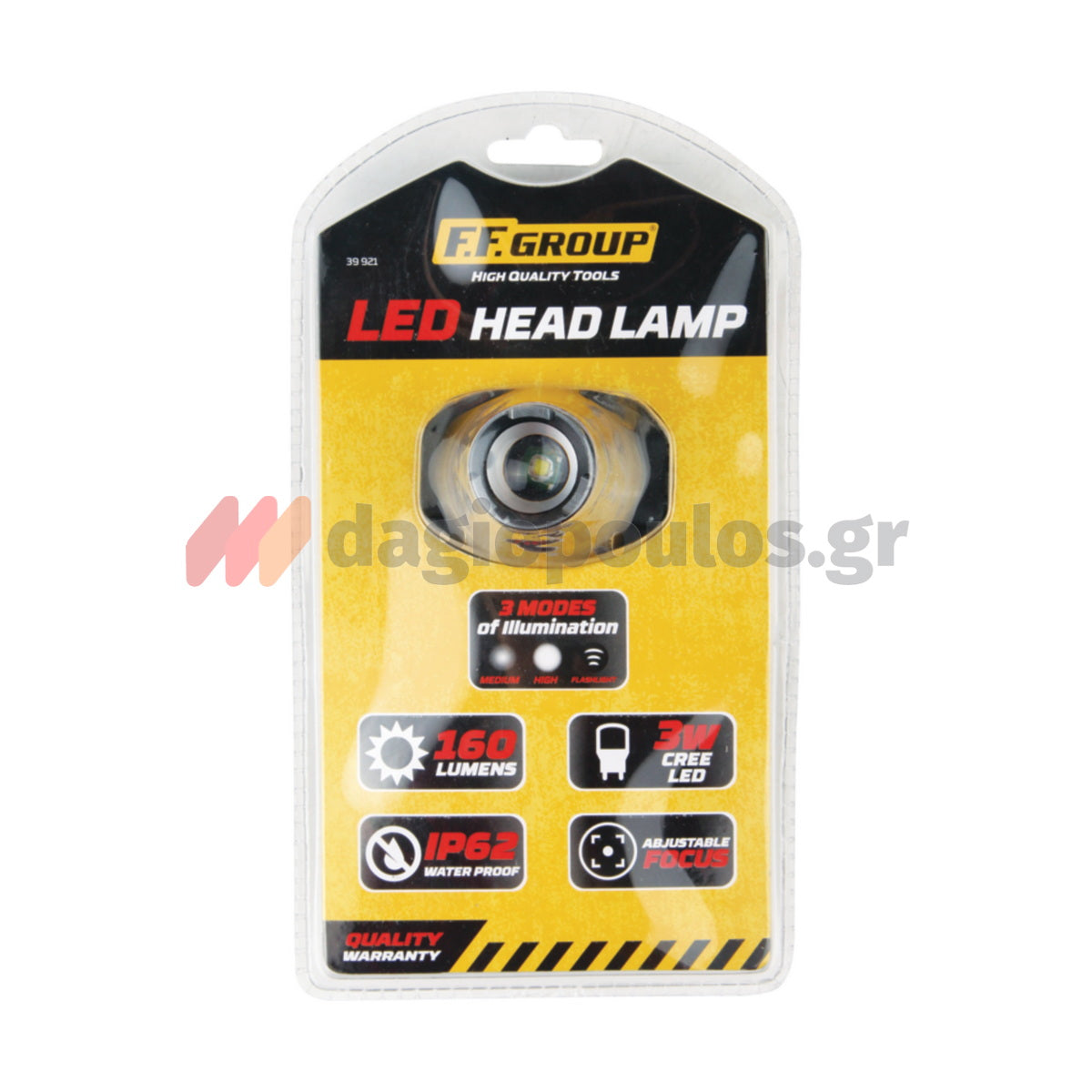 FF Group 39921 Φακός Κεφαλής Μπαταρίας LED Ενισχυμένος 150 Lumens