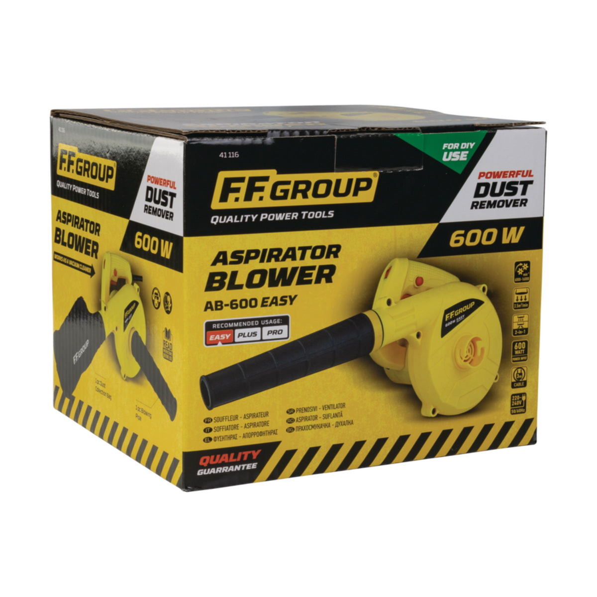 FF Group AB600 EASY 41116 Ηλεκτρικό Φυσερό (Φυσητήρας) Αναρροφητήρας Αέρος 600W