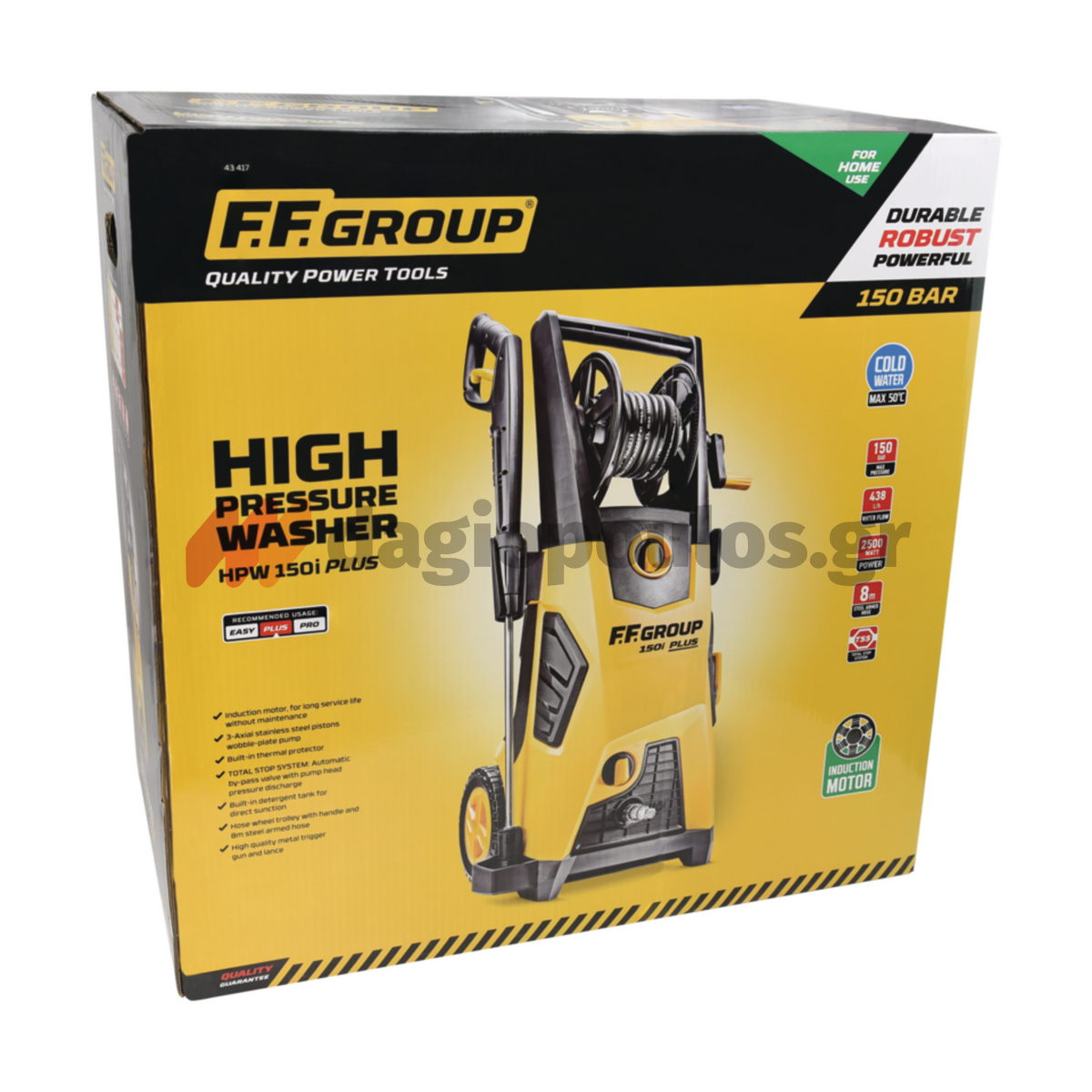 FF Group HPW 150i Plus 43417 Πλυστικό Υψηλής Πίεσης 150Bar 438Ltr/hr