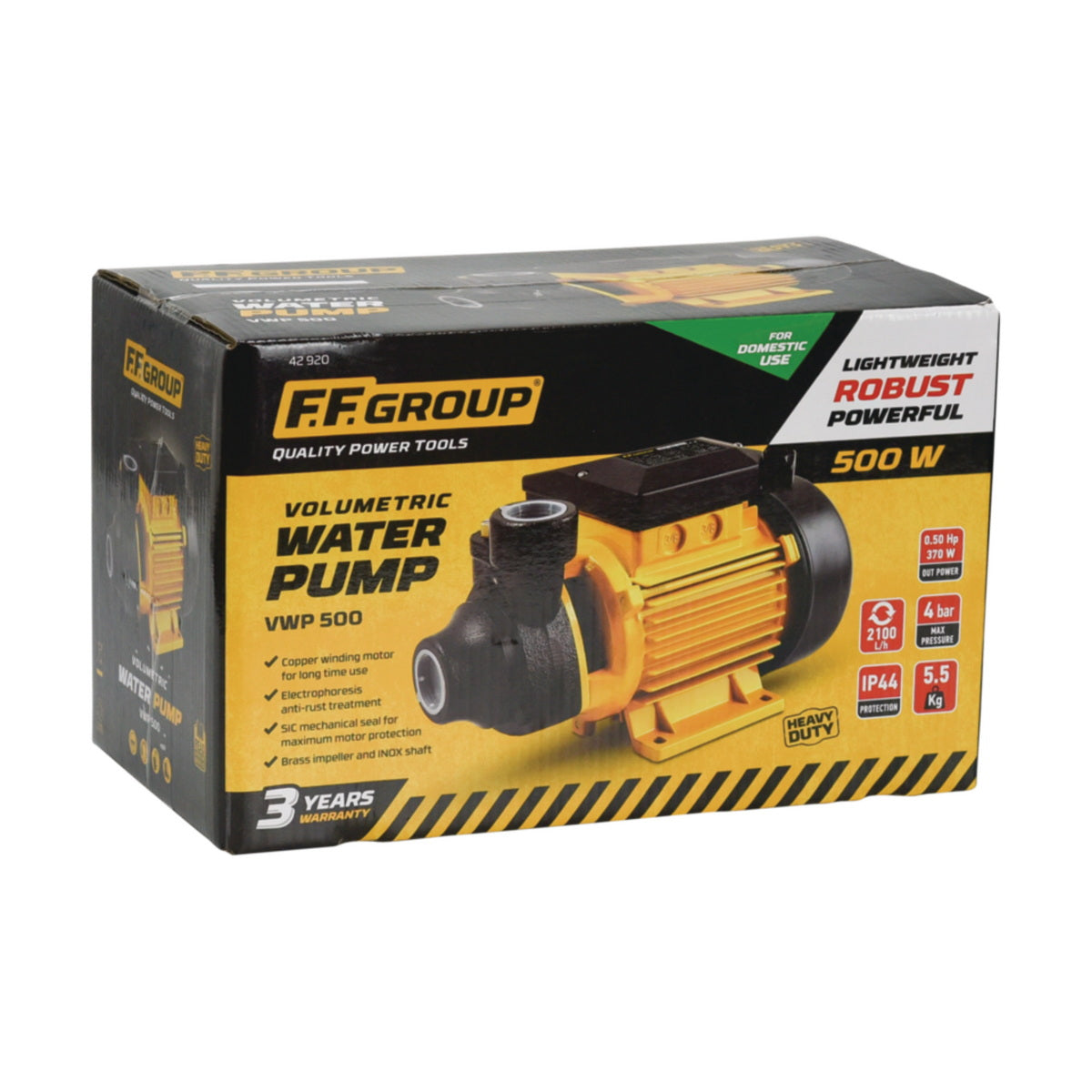 FF Group VWP 500 42920 Αντλία Επιφάνειας Περιφερειακή 500W