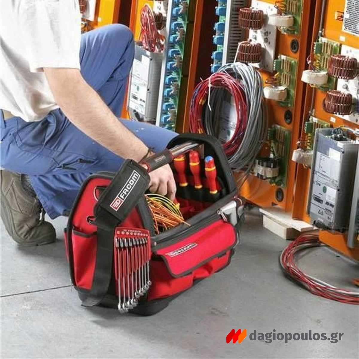 Facom BS.T20PB Εργαλειοθήκη Τσάντα Κλειστού - Ανοικτού Τύπου Υφασμάτινη Με Λαβή 20.8"