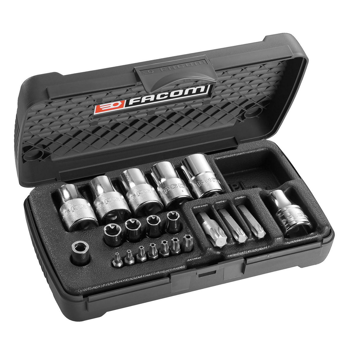 Facom RSX.19BPB Συλλογή Καρυδάκια & Μύτες Torx 1/4" Σετ 21 Τεμ