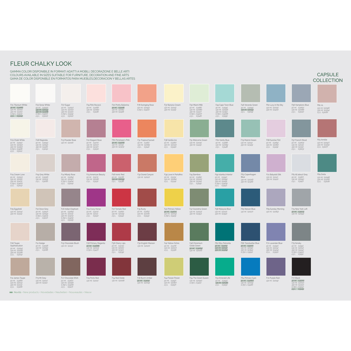 Fleur Chalky Look Άοσμο Οικολογικό Χρώμα Κιμωλίας F18 Burnt Umber