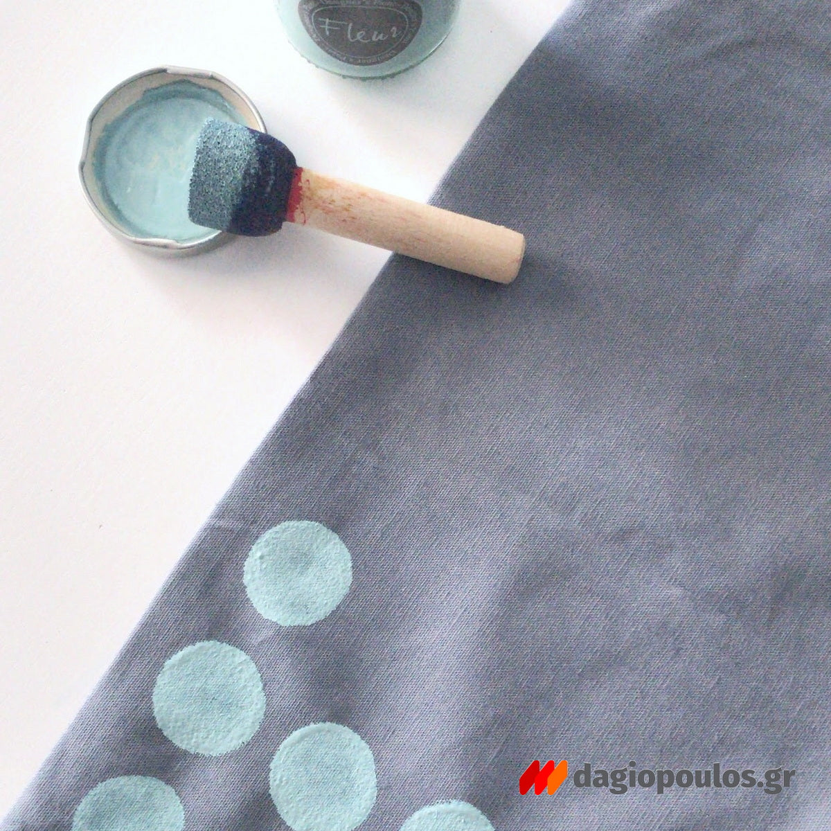 Fleur Chalky Look Άοσμο Οικολογικό Χρώμα Κιμωλίας F49 Cape Town Blue