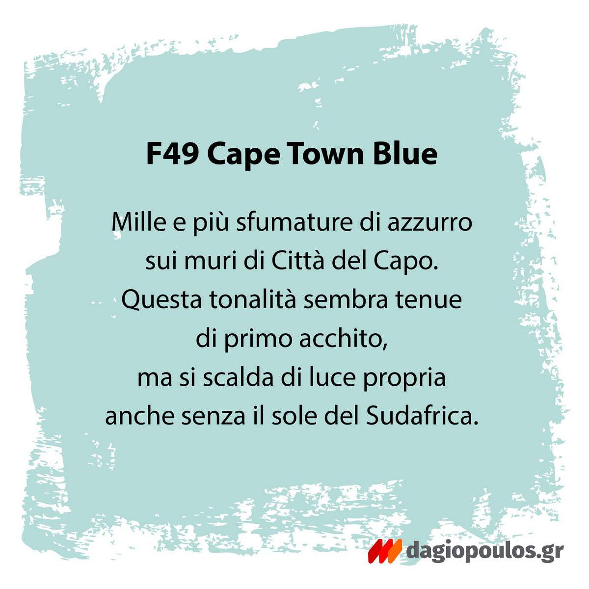 Fleur Chalky Look Άοσμο Οικολογικό Χρώμα Κιμωλίας F49 Cape Town Blue