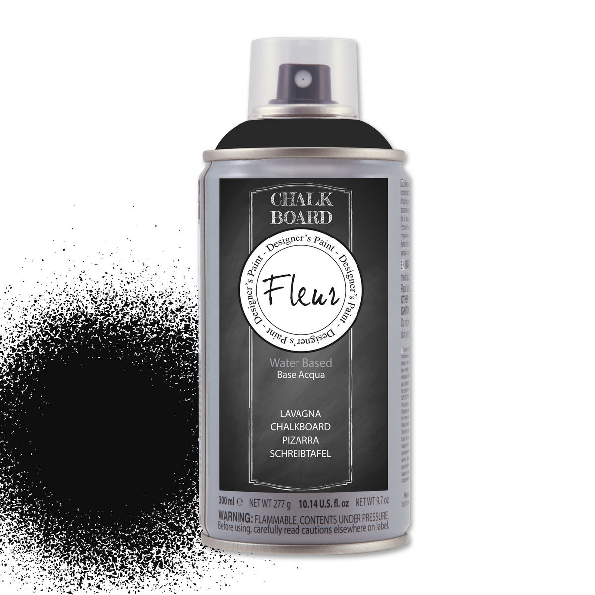 Fleur 63803 Spray Chalkboard Paint Σπρέι Χρώμα Μαυροπίνακα Νερού 300ml