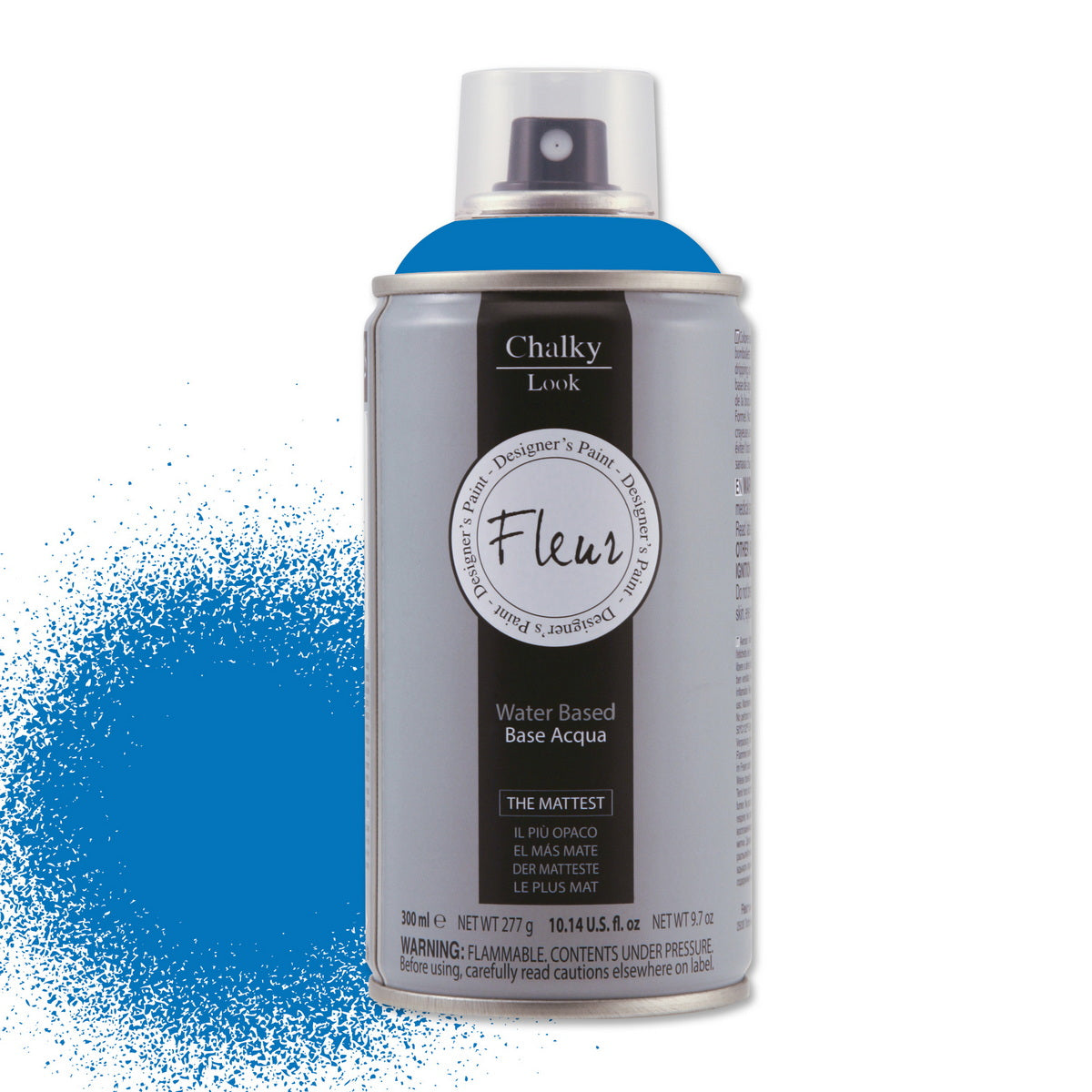Fleur Chalky Look Spray Σπρέι Κιμωλίας Άοσμο Νερού Ματ F64 Primary Cyan