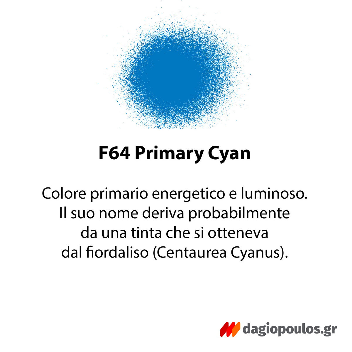 Fleur Chalky Look Spray Σπρέι Κιμωλίας Άοσμο Νερού Ματ F64 Primary Cyan