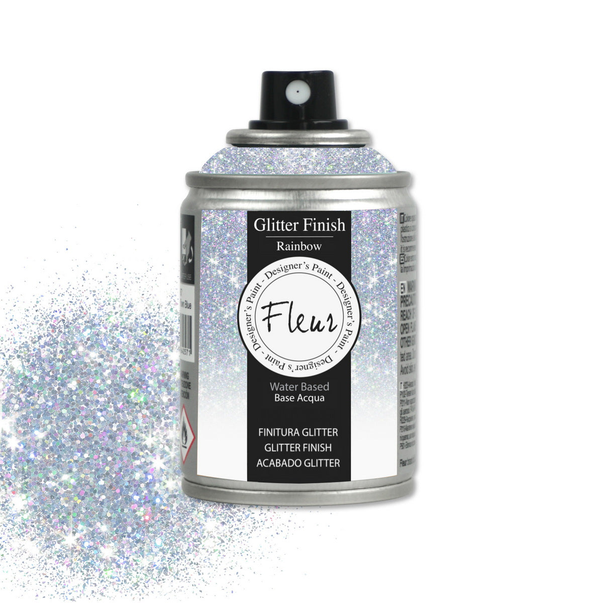 Fleur Glitter Finish Spray Διαφανές Γυαλιστερό Γκλίττερ (Στρας) Σε Σπρέι RAINBOW (ΠΟΛΥΧΡΩΜΟ)