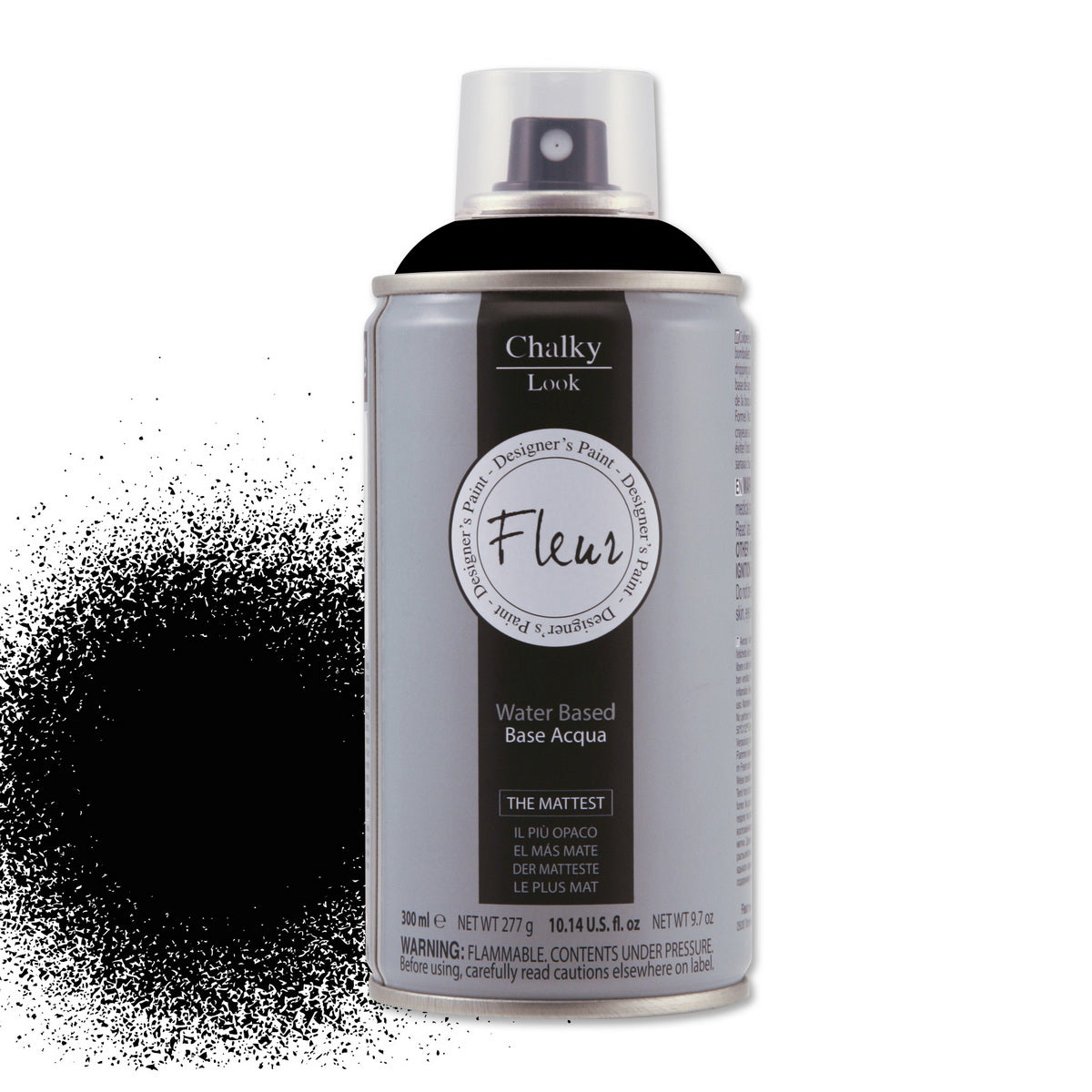 Fleur Spray Chalky Look Σπρέι Κιμωλίας Άοσμο Νερού Ματ F77 Black