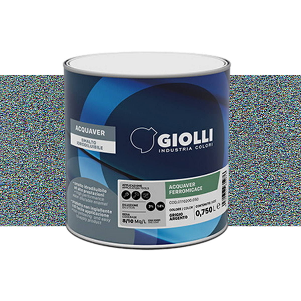 Giolli 762 Acquaver Ferromicace Ανάγλυφο Ματ Αντισκωριακό Χρώμα Μετάλλων ΝΕΡΟΥ Blu Oceano