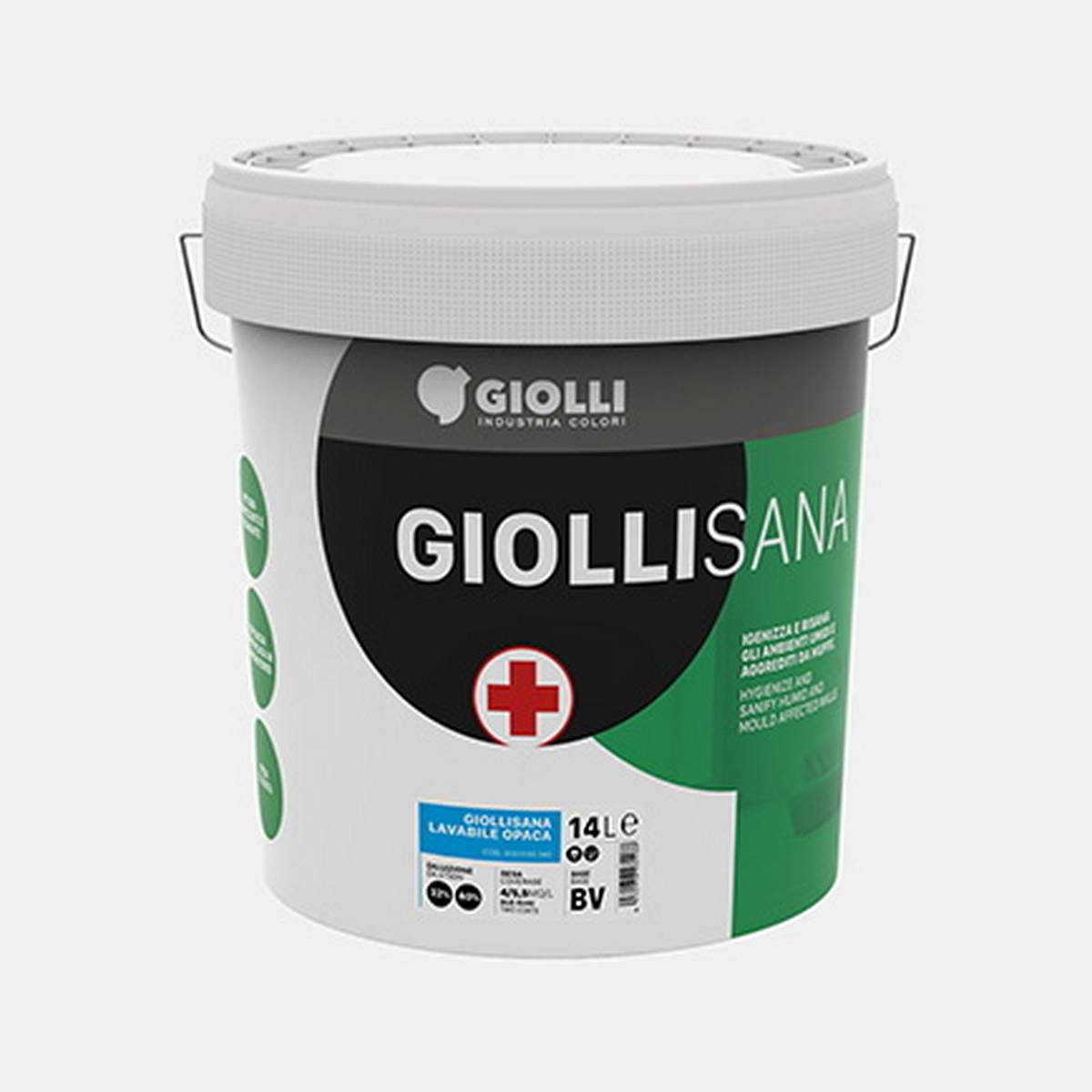 Giolli 172 Giollisana Lavabile Opaca Πλενόμενο Αντιμουχλικό Πλαστικό