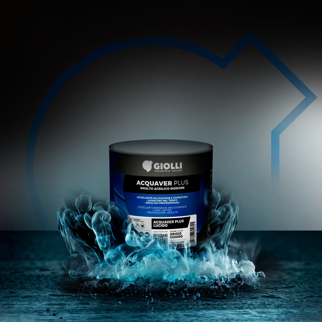 Giolli 710 Acquaver Plus Lucido Ακρυλικό Σμάλτο (Ρεπολίνη) Νερού Γυαλιστερή Με Πιστοποίηση HACCP ΜΑΥΡΗ