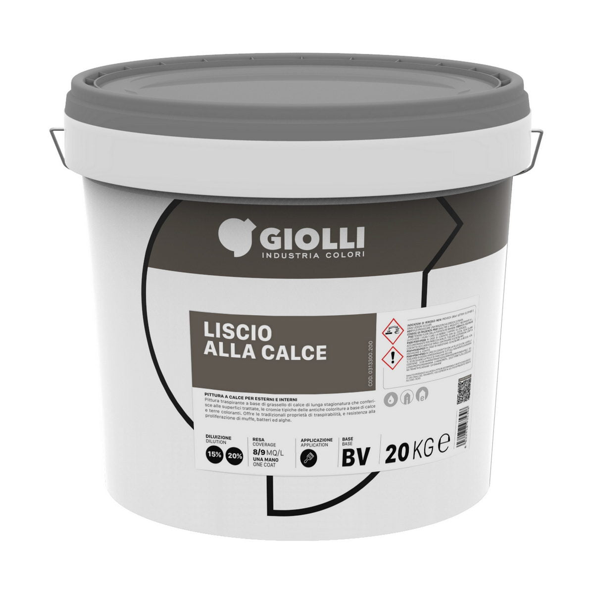 Giolli 133 Liscio Alla Calce Χρώμα με Βάση Ασβέστη Εσωτερικής & Εξωτερικής Χρήσης (Lime Paint)