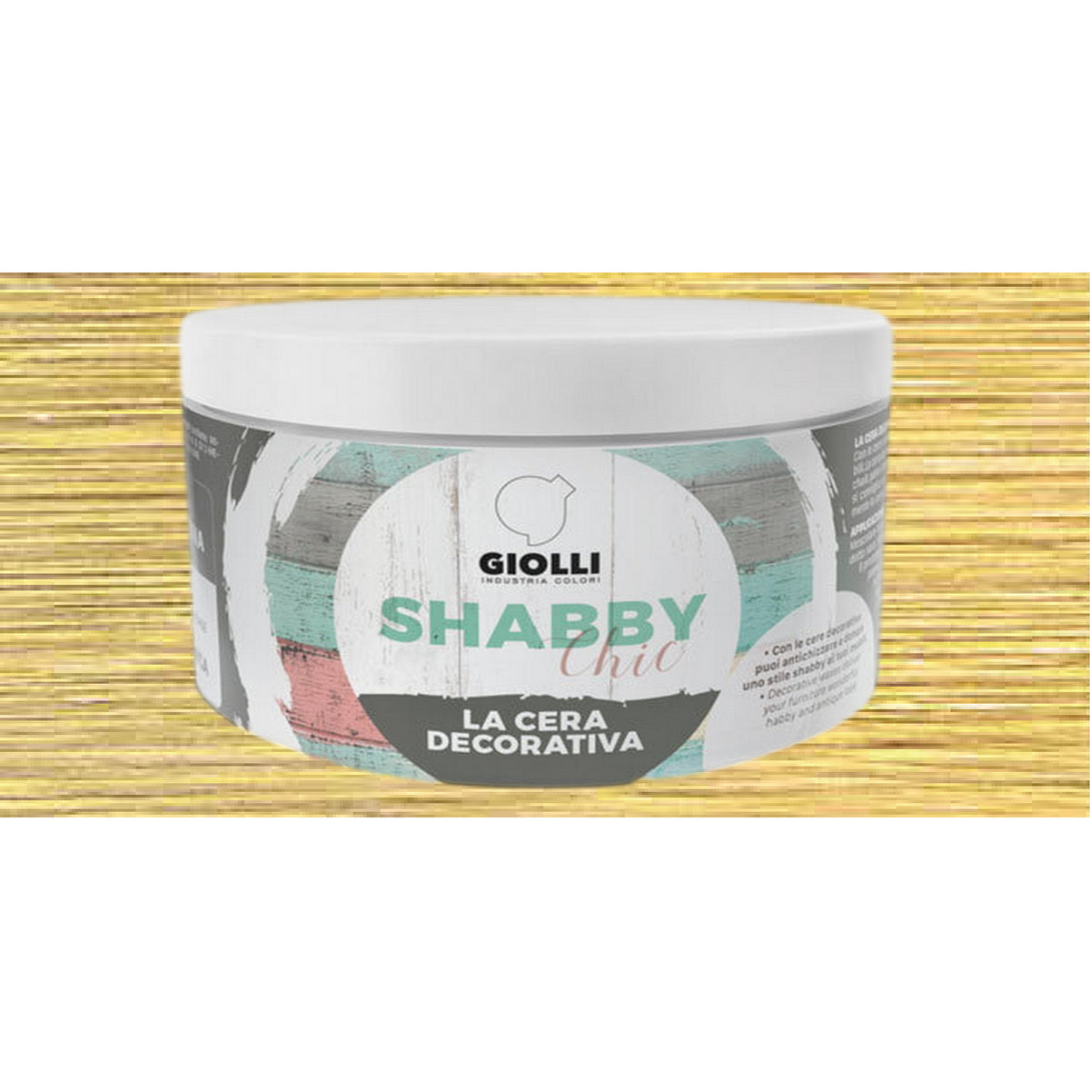 Giolli 030 Shabby Chic La Cera Decorativa Έγχρωμο Διακοσμητικό Κερί (Πάστα) Προστασίας ΧΡΥΣΟ (FOGLIA ORO)