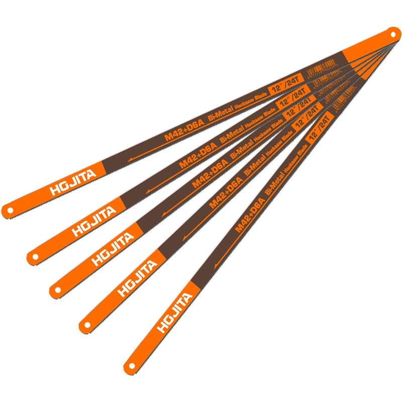 Hojita HJHB1H24 Συλλογές Λάμες Πριονιού Για Μέταλλο Πλαστικό Bi-Metal HSS 24TPI 300mm Σετ 5 Τεμ