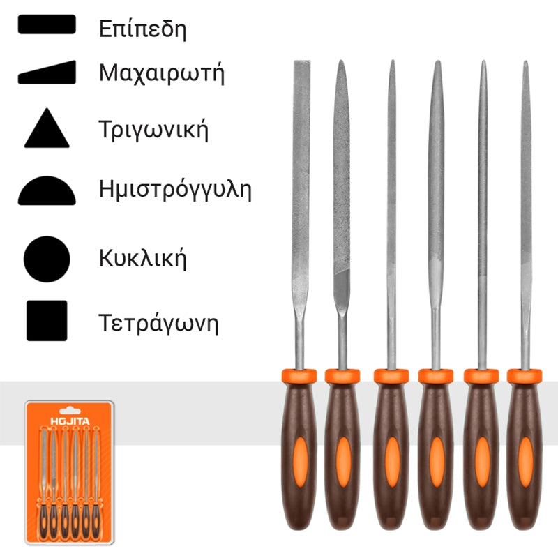 Hojita HJSF1606 Συλλογή Λίμες 140mm Σετ 6 Τεμ