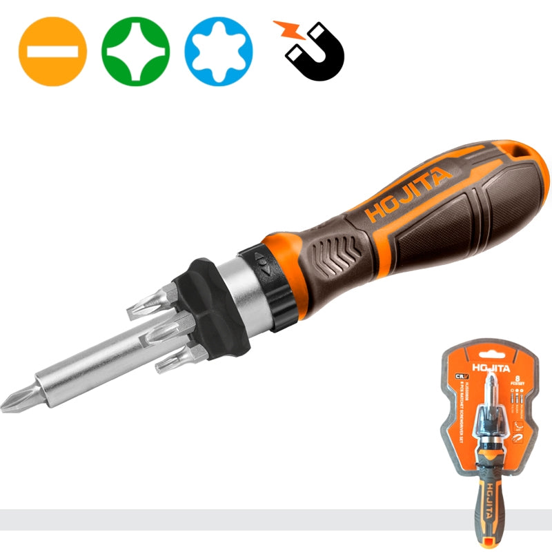 Hojita HJSS0808 Κατσαβίδι Καστάνιας Με Μύτες Cr-V