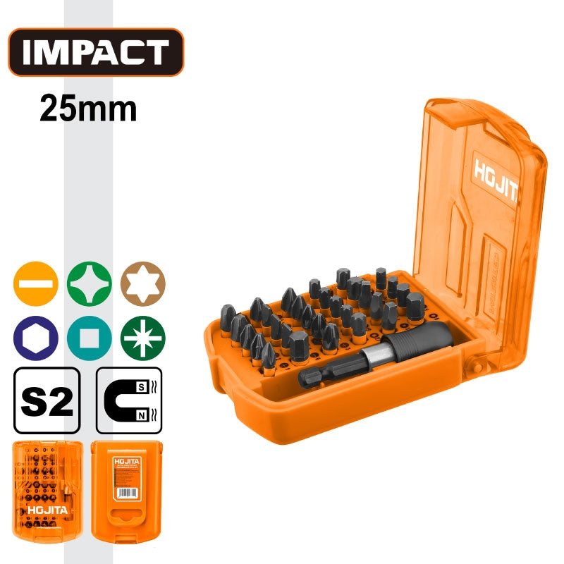 Hojita HJBS3B01 Συλλογή Μαγνητικές Μύτες 25mm Σετ 30 Τεμ