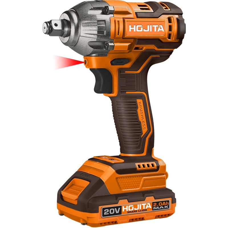 Hojita HJCD1B30 Brushless Μπουλονόκλειδο Μπαταρίας 20V Li-Ion 300Nm Με 2 Μπαταρίες 2.0Ah & Βαλίτσα