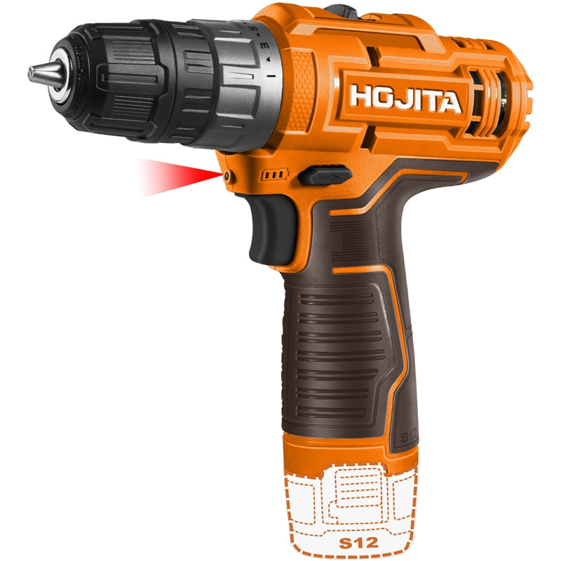 Hojita HJCDSB22E Δραπανοκατσάβιδο Μπαταρίας 12V Li-Ion Με 2 Μπαταρίες 1.5Ah & Βαλίτσα