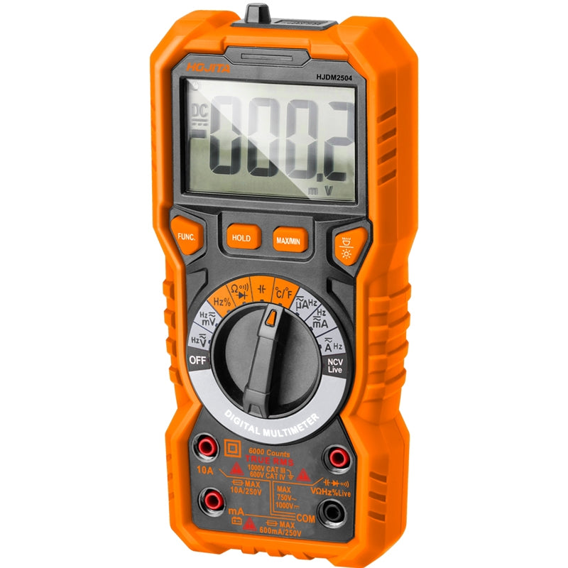 Hojita HJDM2504 Πολύμετρο Ψηφιακό True Rms 6000 Μετρήσεων