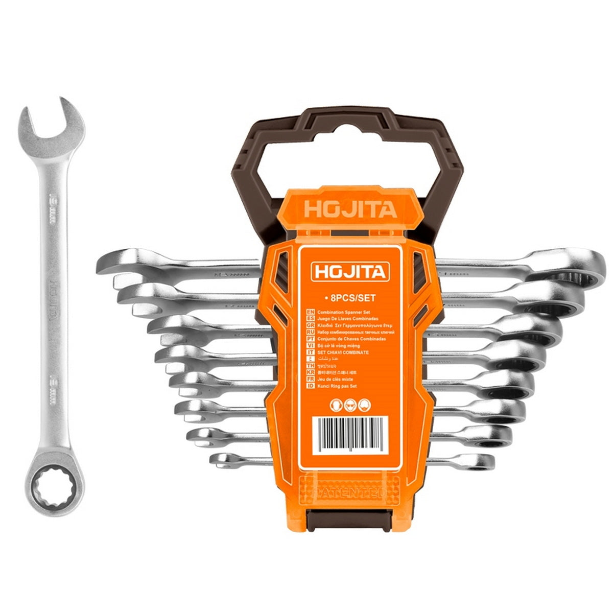 Hojita HJDS4208 Συλλογή Επαγγελματικά Κλειδιά Γερμανοπολύγωνα Καστάνιας Cr-V Σετ 8 Τεμ